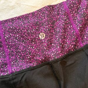 lululemon athletica Purple and Black Leggings
